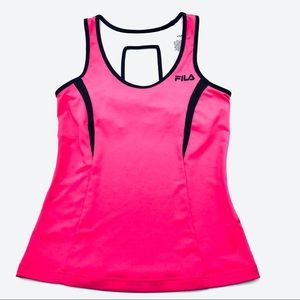 FILA Sport, Pink with Black Trim, Size M, EUC